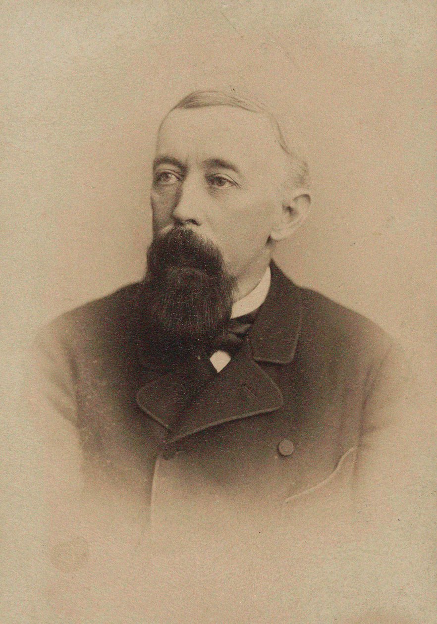 Porträtt av librettisten och kompositören Franz Friedrich Richard Genée 1823-1895, ca. 1880. av Unbekannt