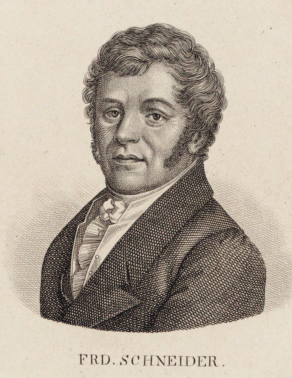 Porträtt av organisten och kompositören Friedrich Schneider 1786-1853. av Unbekannt