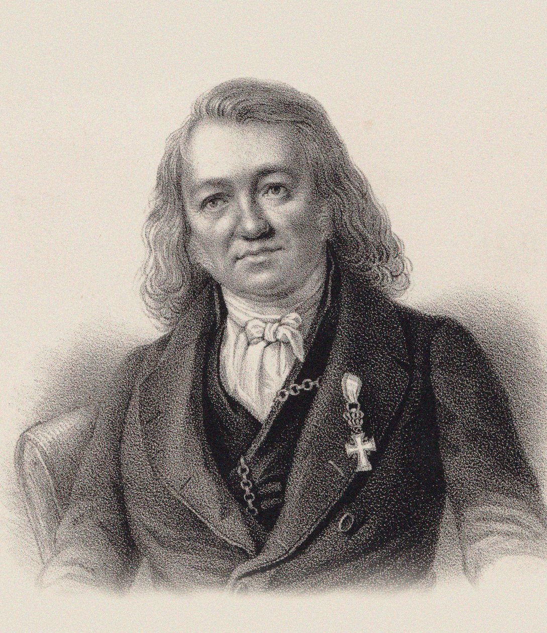 Porträtt av organisten och kompositören Friedrich Schneider 1786-1853, ca. 1840. av Unbekannt
