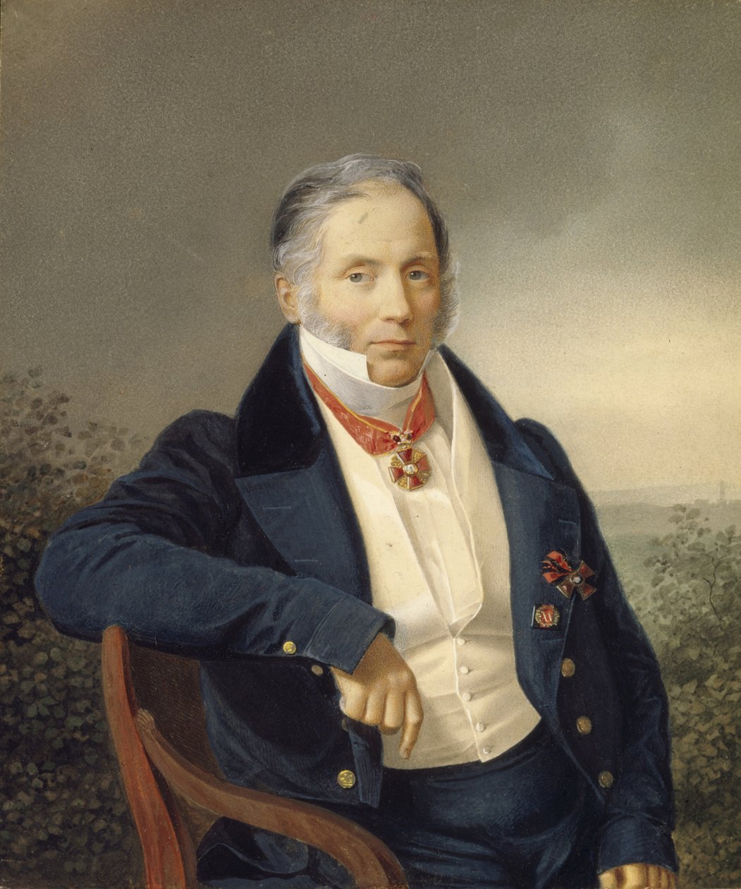 Porträtt av målaren Alexander Sauerweid 1782-1844, 1800-talets första kvartal. av Unbekannt