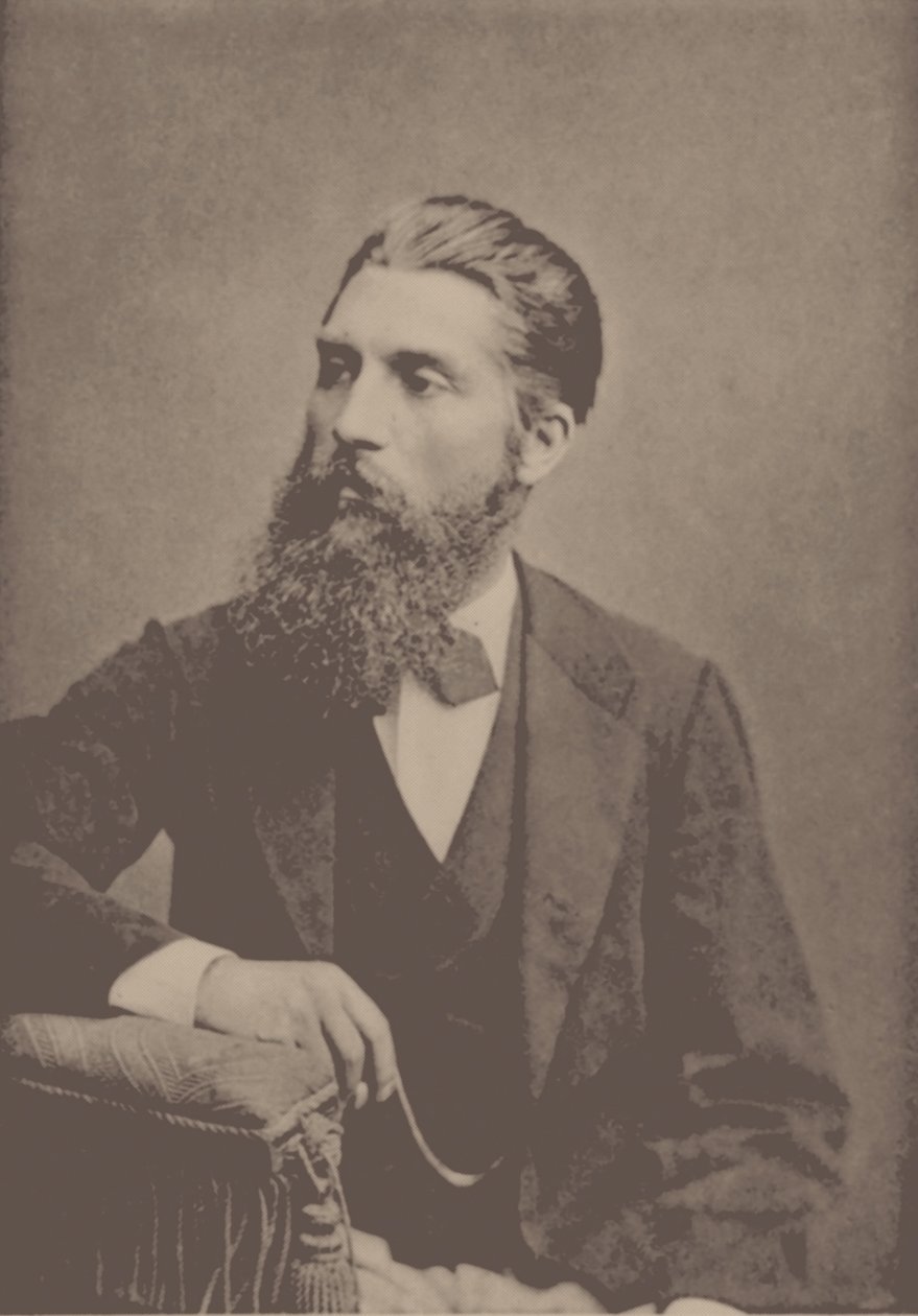 Porträtt av pianisten och kompositören Adolf Jensen 1837-1879. av Unbekannt
