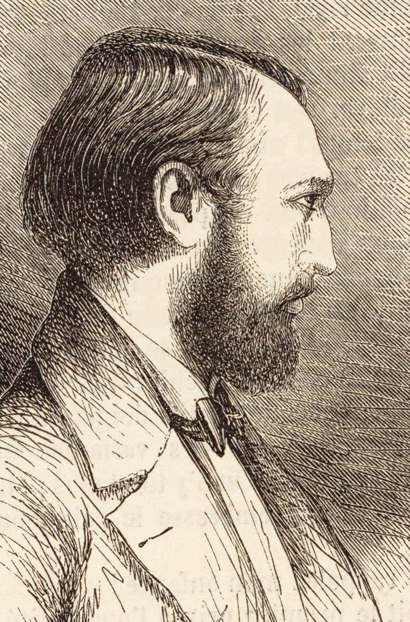 Porträtt av pianisten och kompositören Louis Lacombe 1818-1884. av Unbekannt