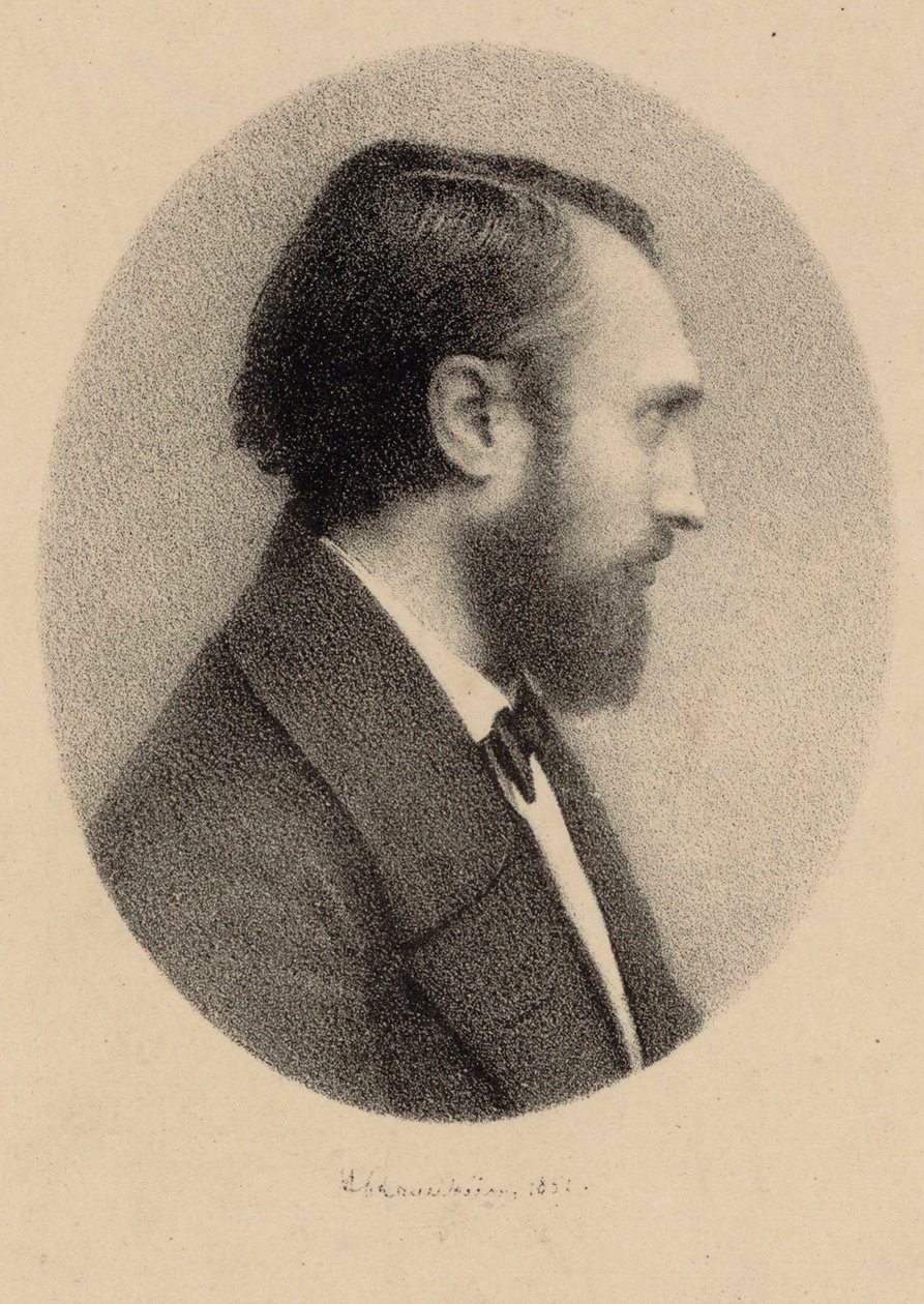 Porträtt av pianisten och kompositören Louis Lacombe 1818-1884. av Unbekannt
