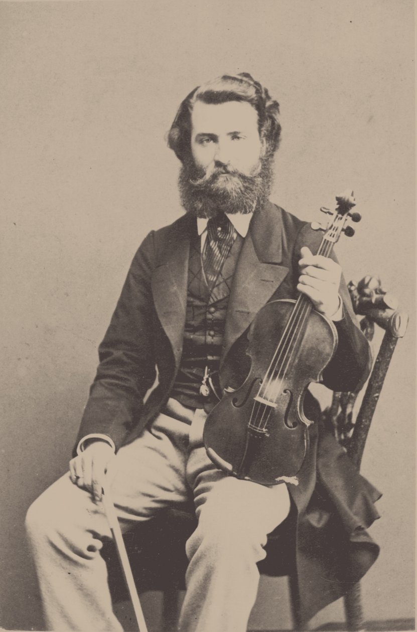 Porträtt av violinisten och kompositören Alfred Holmes 1837-1876. av Unbekannt