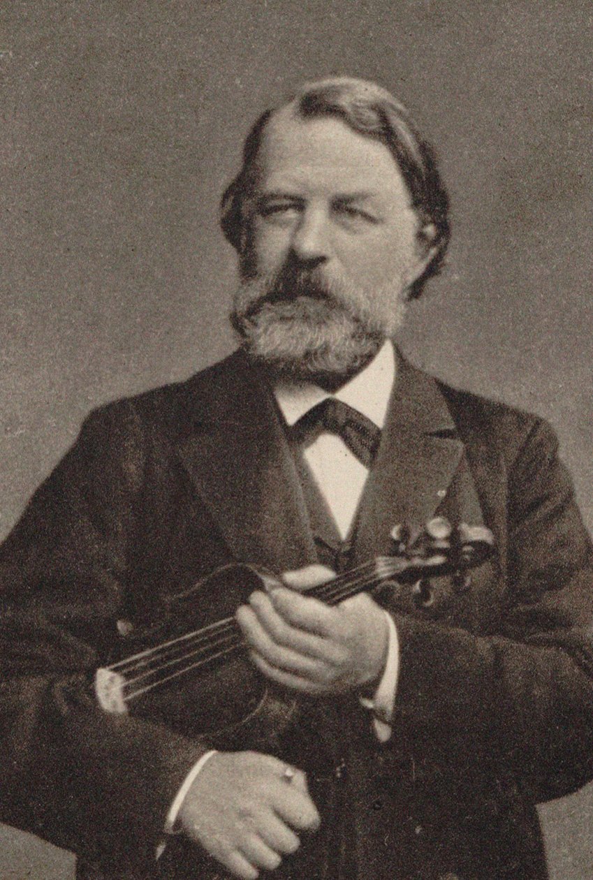 Porträtt av violinisten och kompositören Joseph Joachim 1831-1907. av Unbekannt