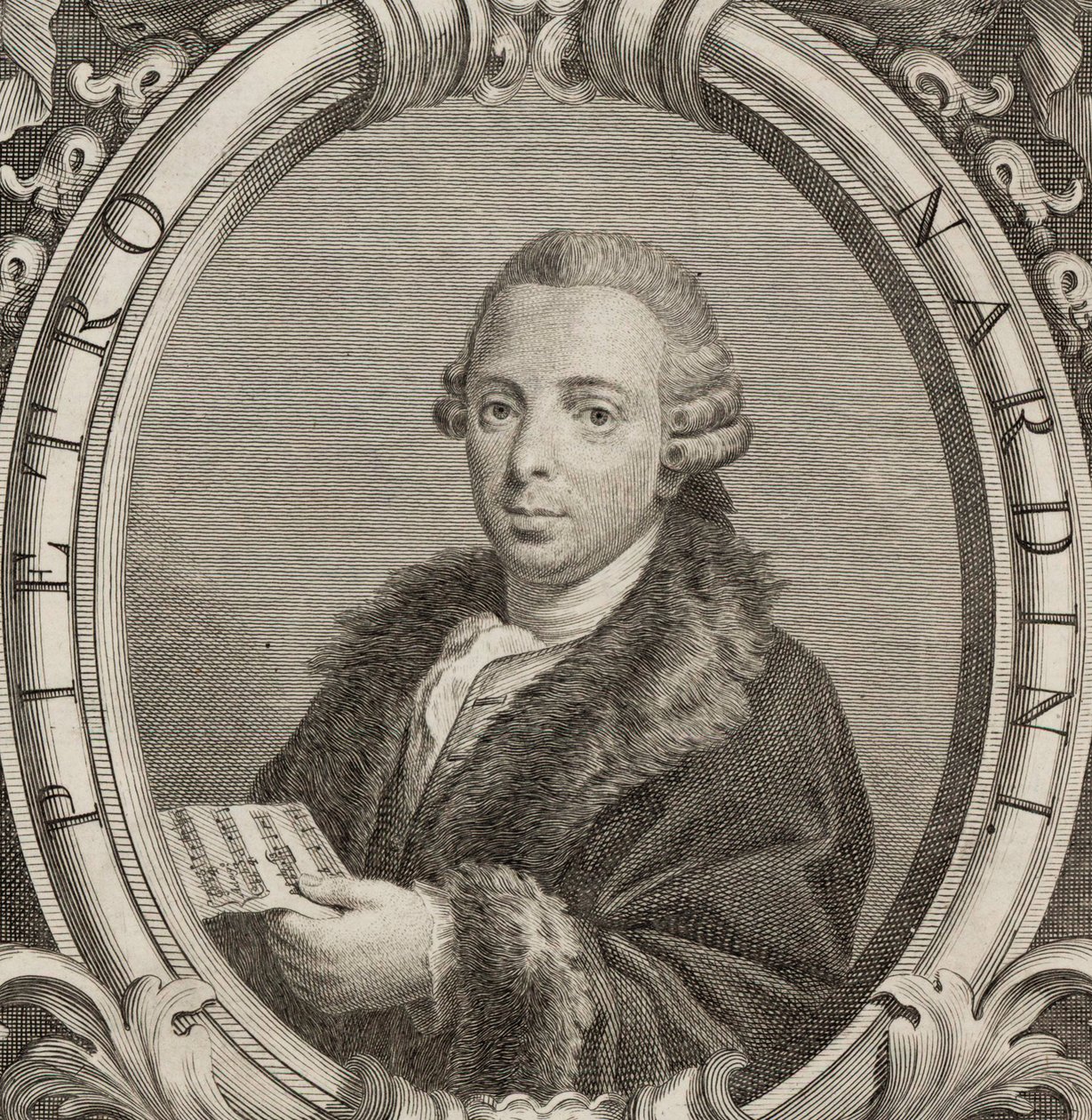 Porträtt av violinisten och kompositören Pietro Nardini 1722-1793, 1782. av Unbekannt