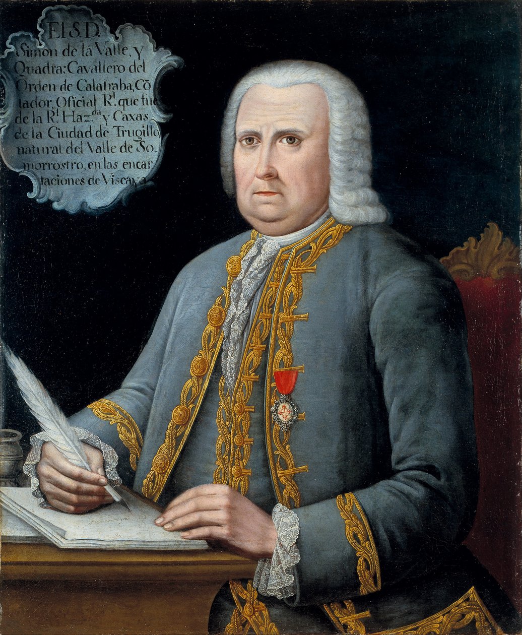 Porträtt av Simon de la Valle y Cuadra av Unbekannt