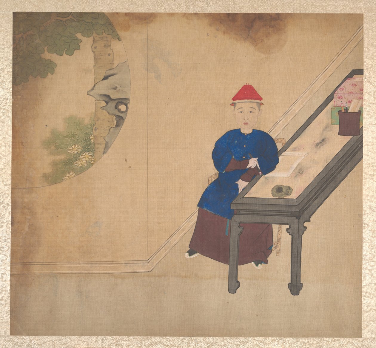 Porträtt av medlemmar av en Manchu-familj, mitten av 1800-talet. av Unbekannt