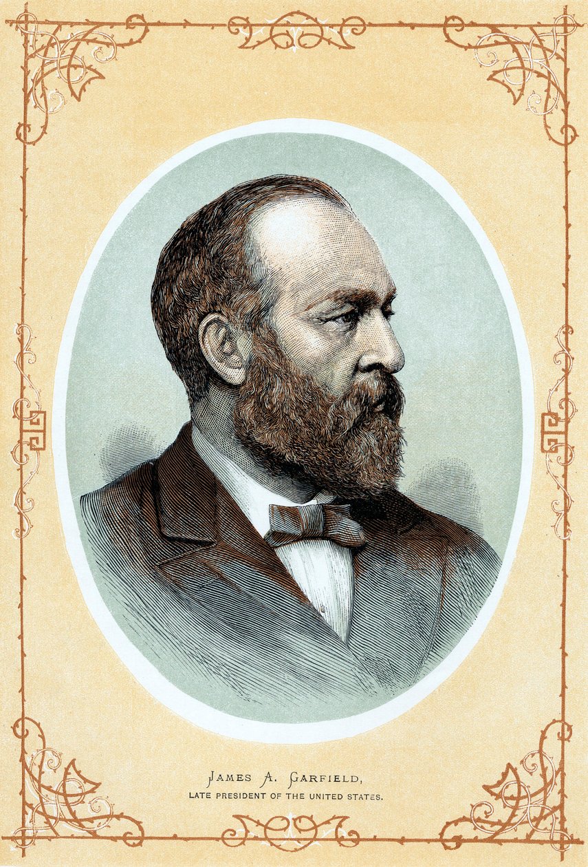 Postumt porträtt av James Abram Garfield, c1885 av Unbekannt