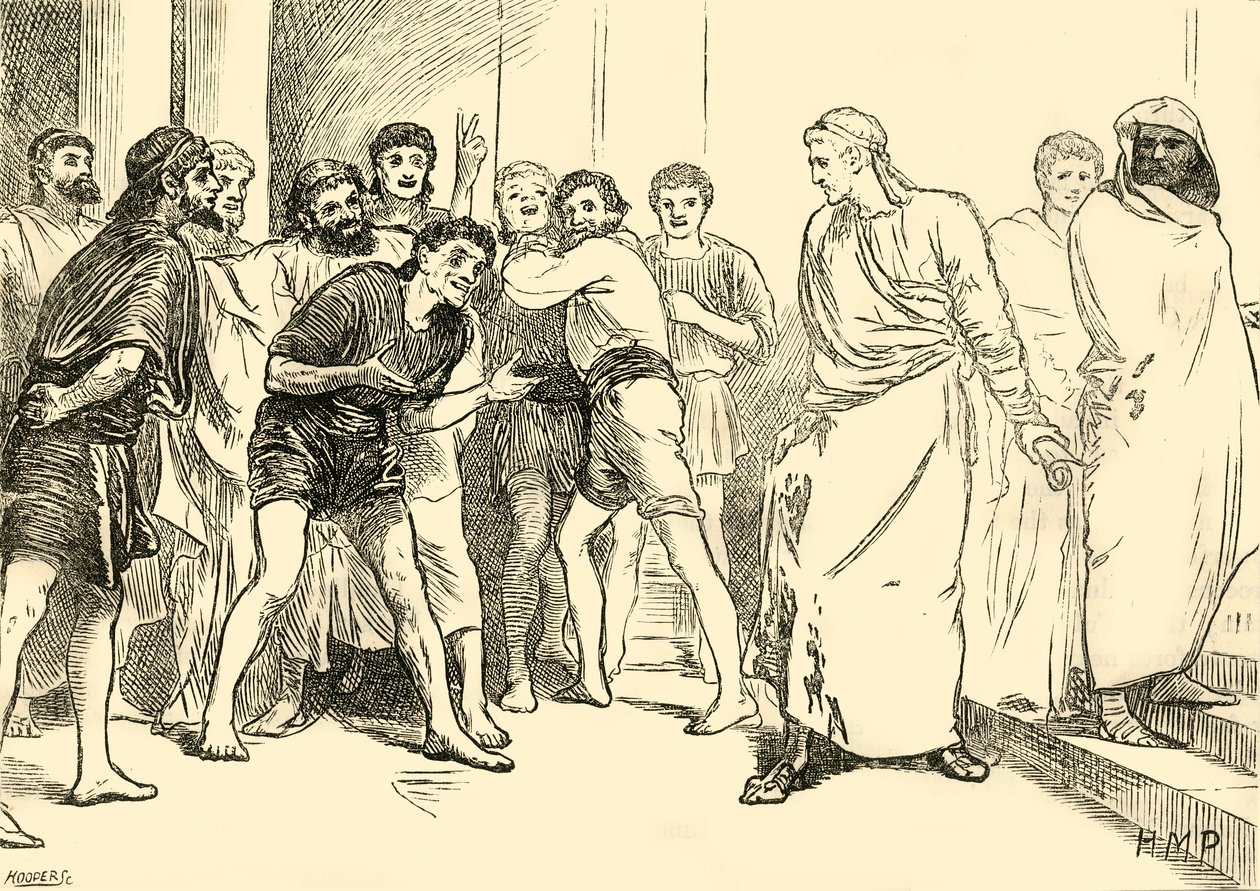 Posthumius i teatern i Tarentum, 1890. av Unbekannt