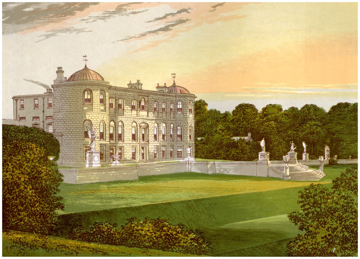 Powerscourt, County Wicklow, Irland, hem för Viscount Powerscourt, c1880 av Unbekannt