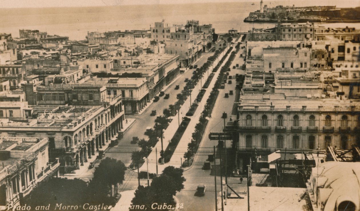 Prado och Morro slott, Havanna, Kuba, c1900 av Unbekannt