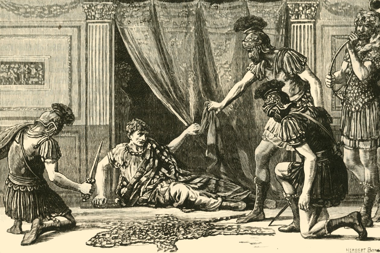 Praetorian Guards Haling Claudius som imperator, 1890. av Unbekannt