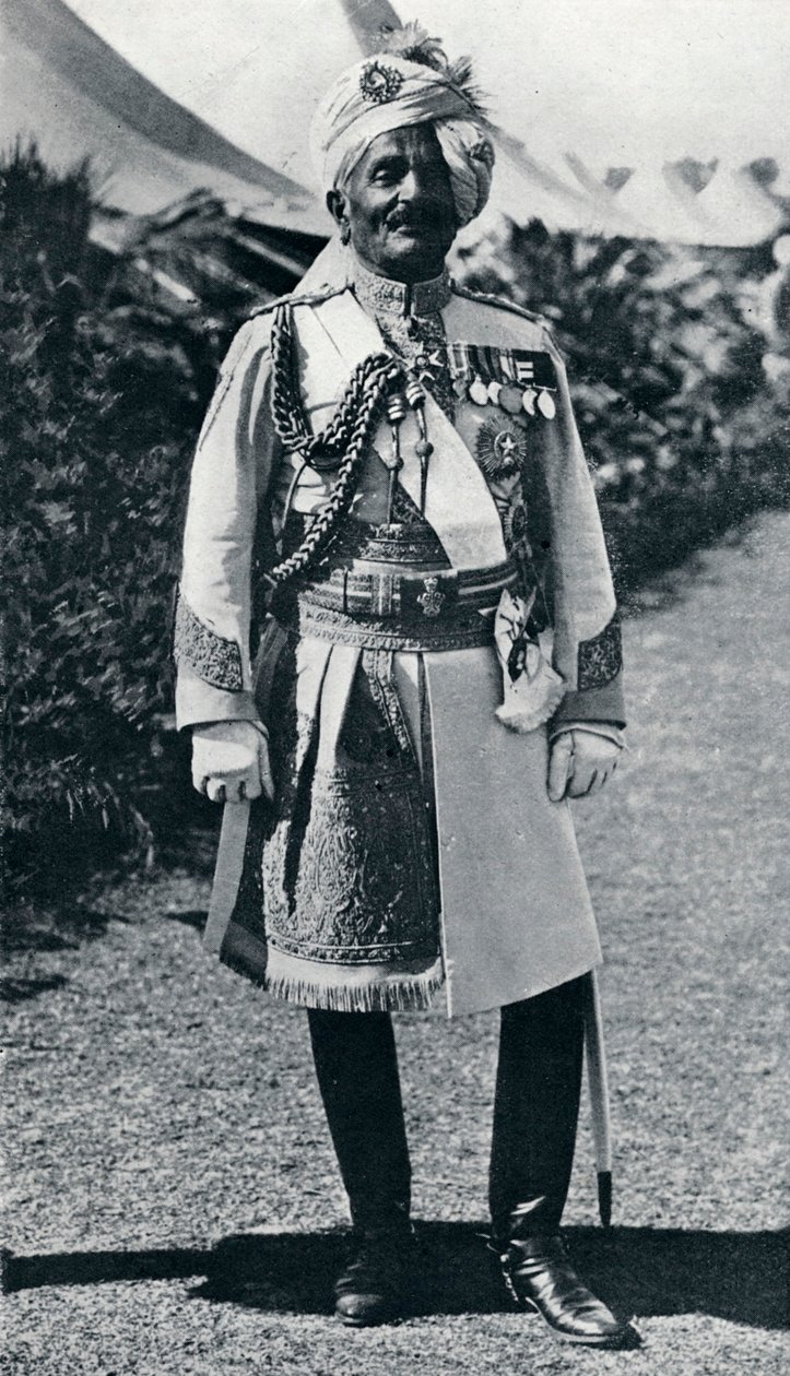 Pratap Singh 1845-1922, brittisk indisk arméofficer och Maharaja, 1914 av Unbekannt