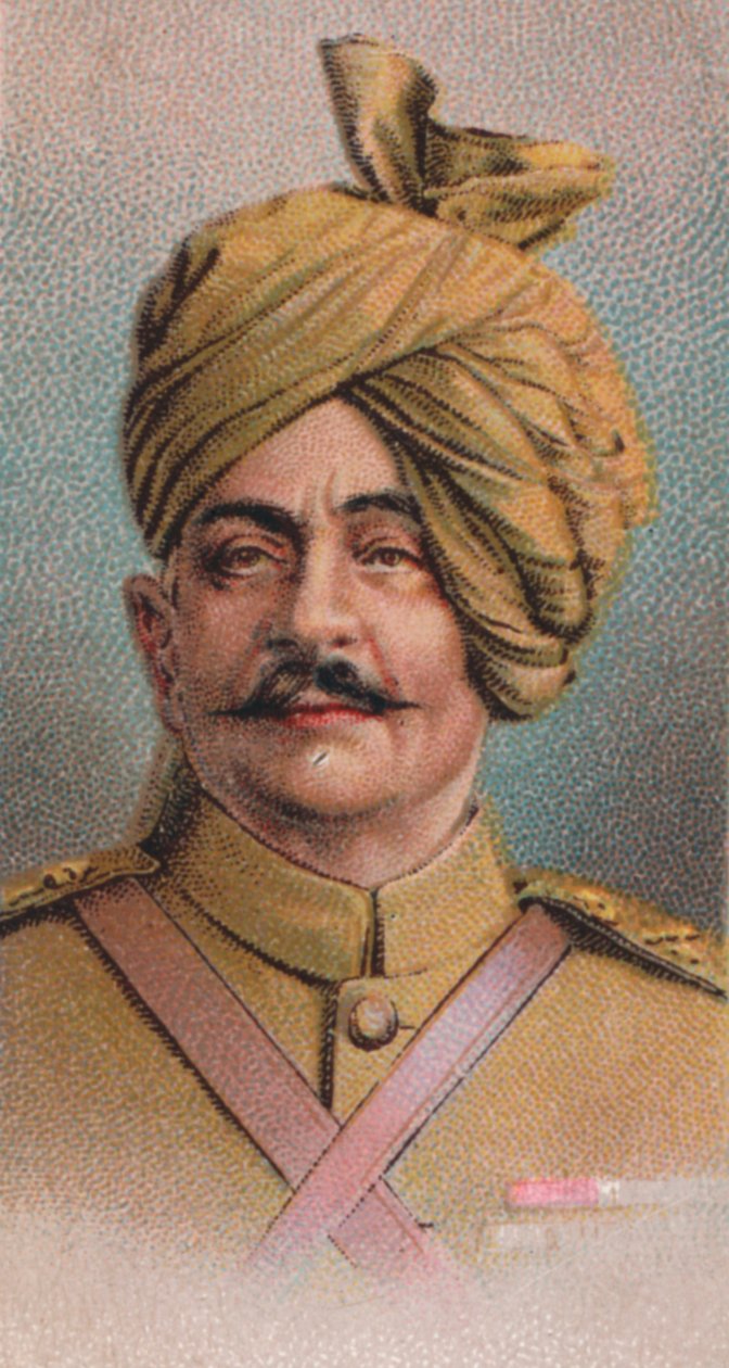 Pratap Singh 1845-4 -1922, brittisk indisk arméofficer, Maharaja av Idar, 1917 av Unbekannt
