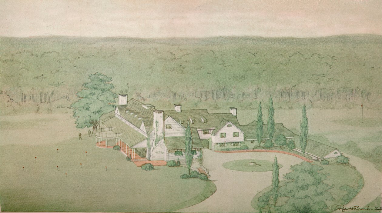 Preliminär studie för Oakland Golf Club, Bayside, New York, 1925 av Unbekannt