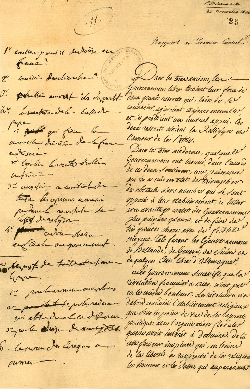 Förberedande anteckningar till konkordatet, 22 november 1800, 1921. av Unbekannt