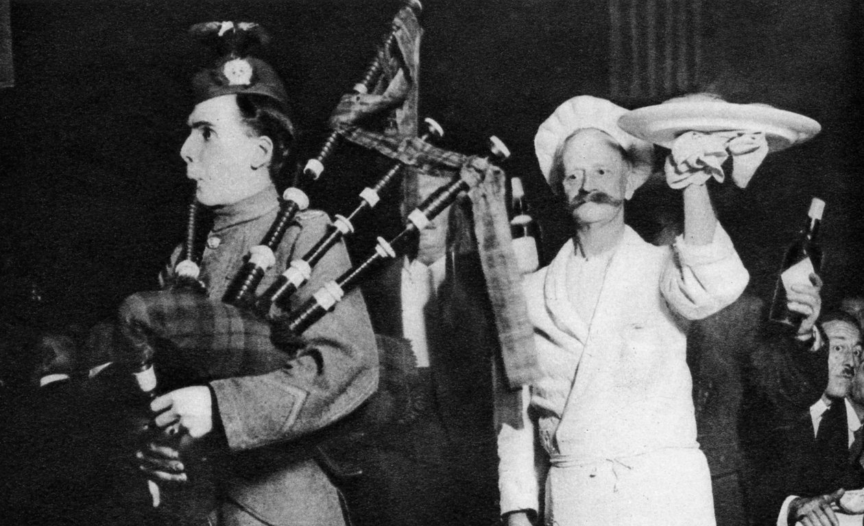 Presentation av haggis vid en kaledonisk bankett, London, 1926-1927 av Unbekannt