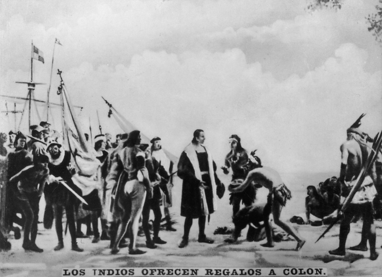 Presenter till Columbus, 1500-talet, 1920-talet av Unbekannt