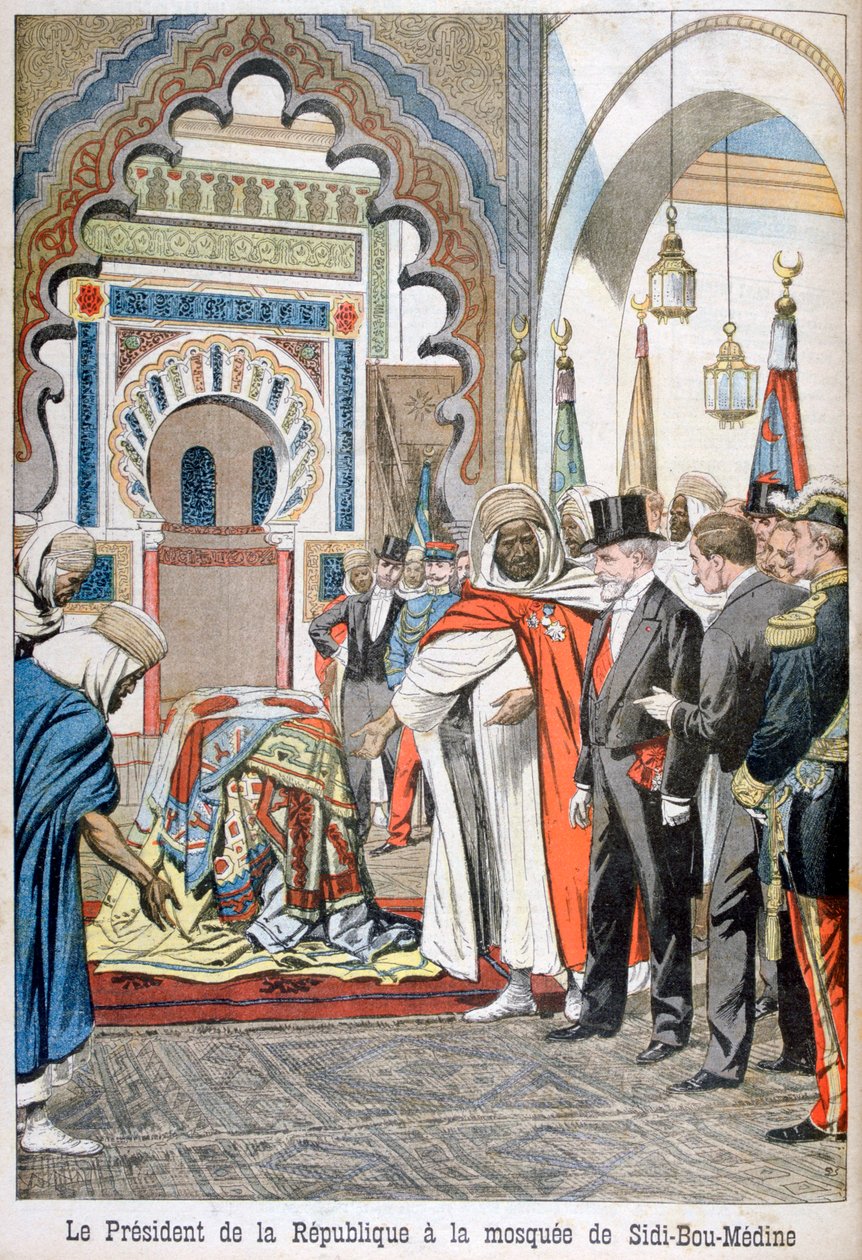 President Loubet besöker moskén Sidi Bou Medine, Tlemcen, Algeriet, 1903 av Unbekannt