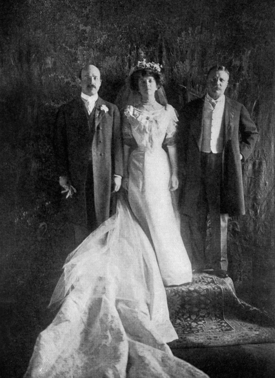 President Roosevelt och herr och fru Longworth, 1906, 1908 av Unbekannt