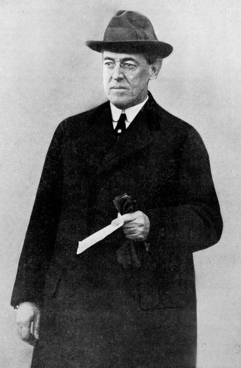 President Woodrow Wilson, första världskriget, 1916, c1920 av Unbekannt