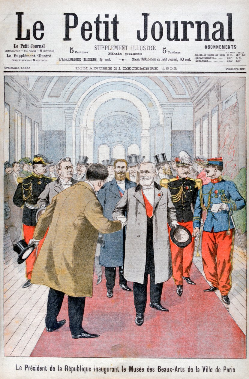 Republikens president öppnar museet för konst i staden Paris, 1902 av Unbekannt