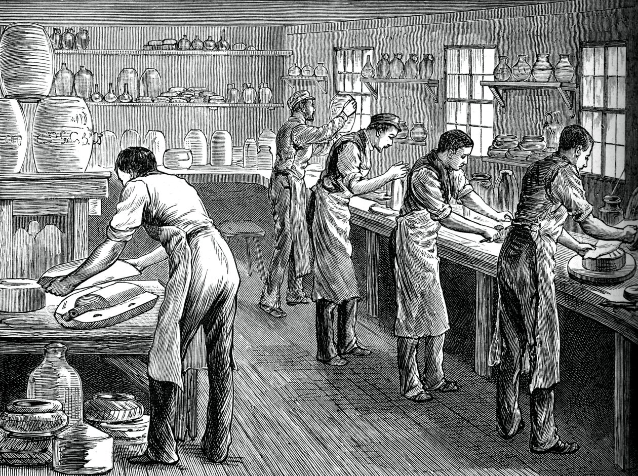 Pressare på jobbet, c1880 av Unbekannt