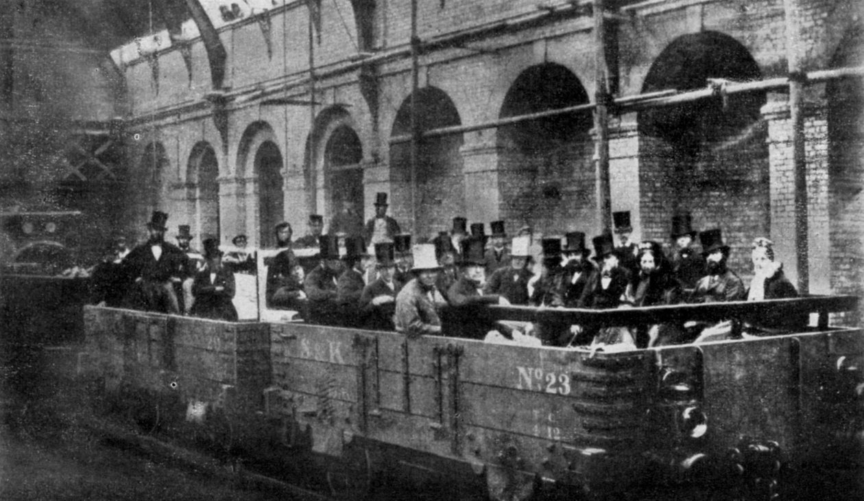 Premiärminister William Gladstone öppnar Metropolitan Railway, London, 1863 1951 av Unbekannt