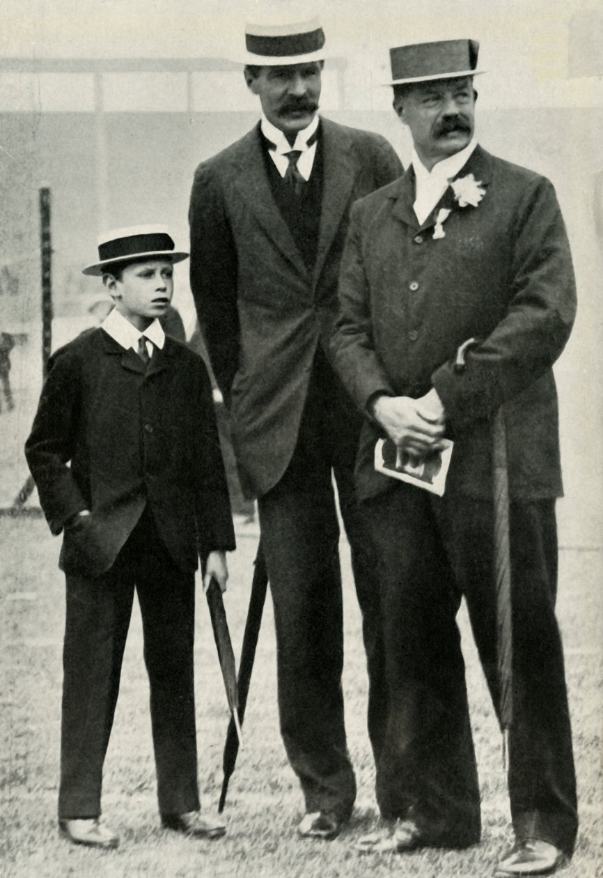 Prins Albert med sin lärare och Lord Desborough, 1908, 1947. av Unbekannt