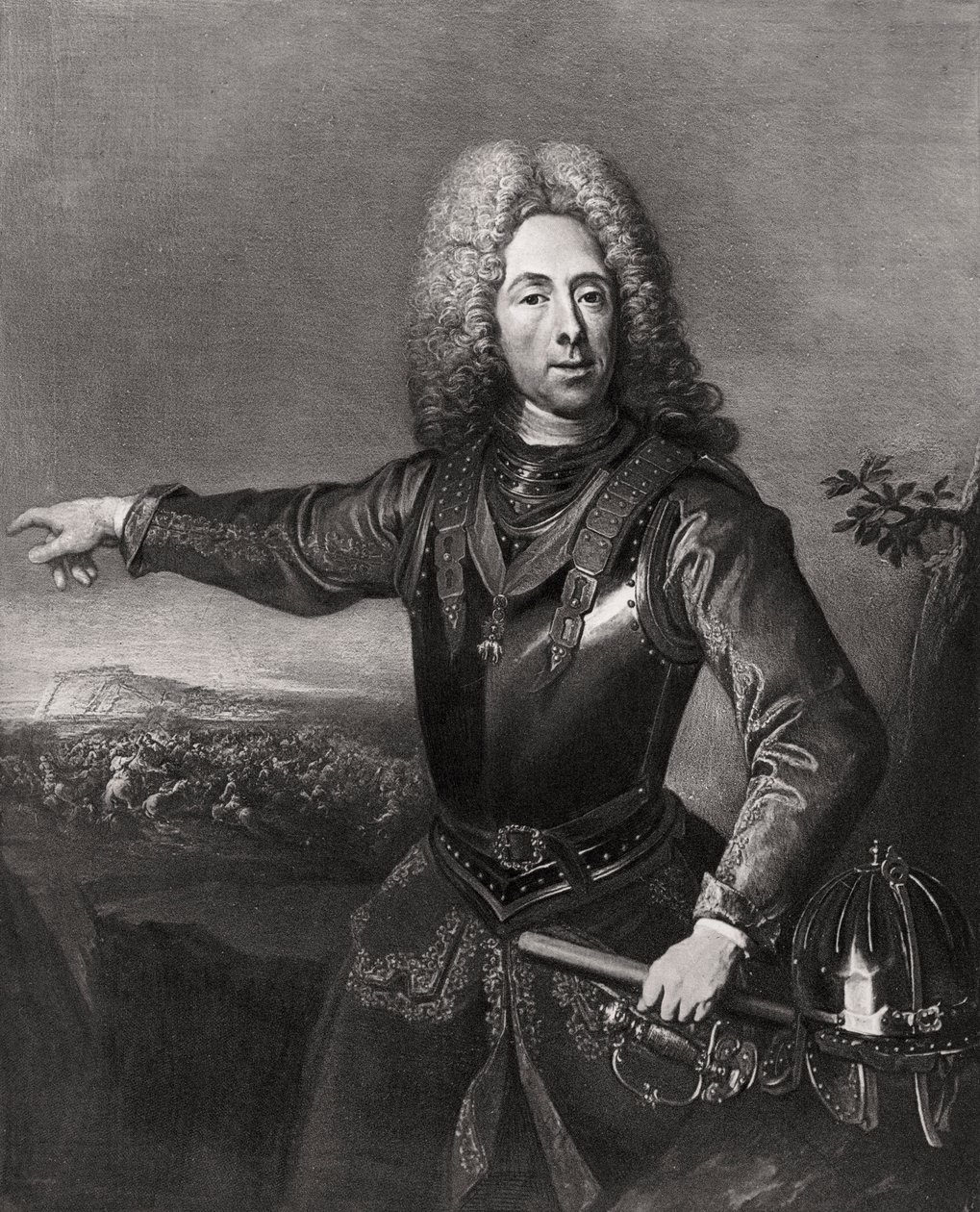 Prins Eugene av Savojen, franskfödd österrikisk soldat, 1718 1906 av Unbekannt
