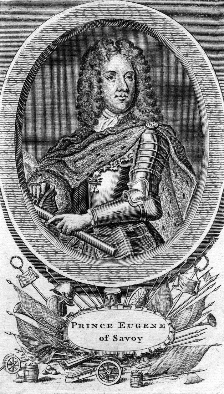 Prins Eugen av Savojen, general i den österrikiska armén av Unbekannt