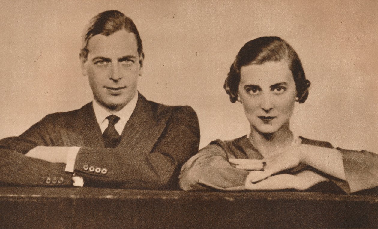 Prins George och prinsessan Marina, som förlovade sig den 28 augusti 1934 1935 av Unbekannt