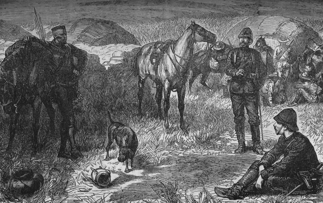 Prins Louis Napoleon och festen före Zulus överraskning, c1880 av Unbekannt