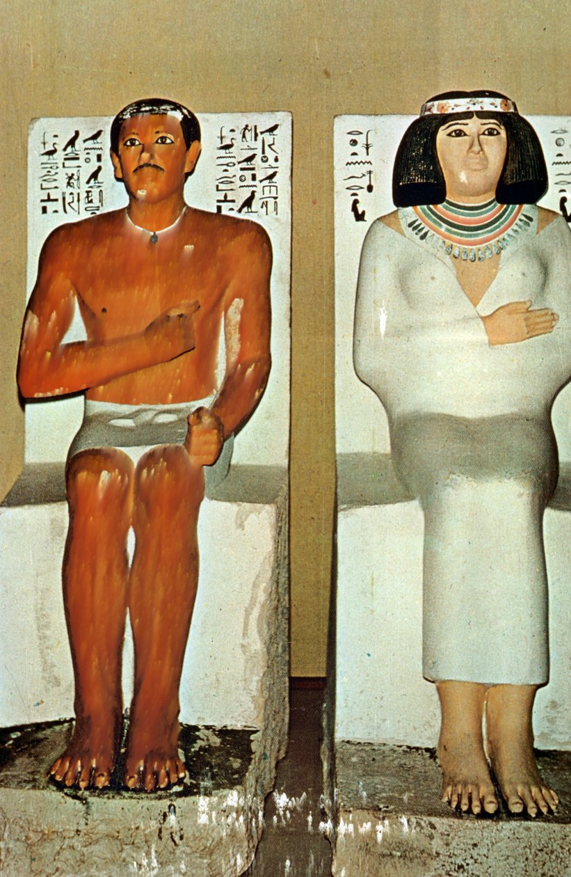 Prins Rahotep och hans fru Nofret, Egypten, 4:e dynastin av Unbekannt