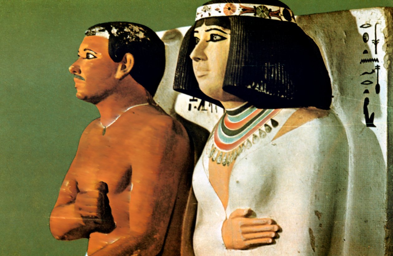 Prins Rahotep och hans fru Nofret, Egypten, 4:e dynastin av Unbekannt