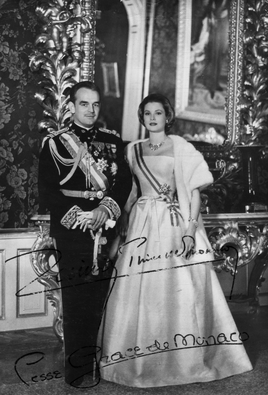 Prins Rainier III och prinsessan Grace av Monaco, 1900-talet av Unbekannt