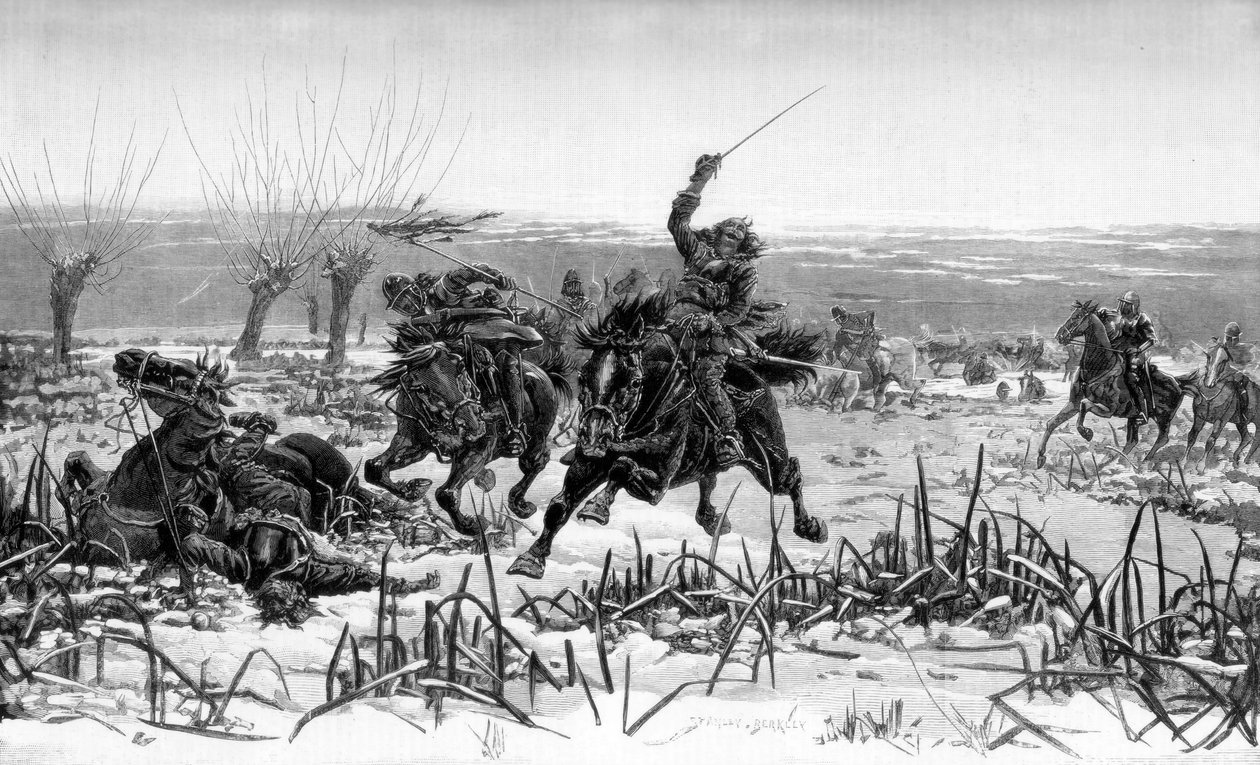 Prins Rupert vid slaget vid Edgehill, 1642 1887 av Unbekannt