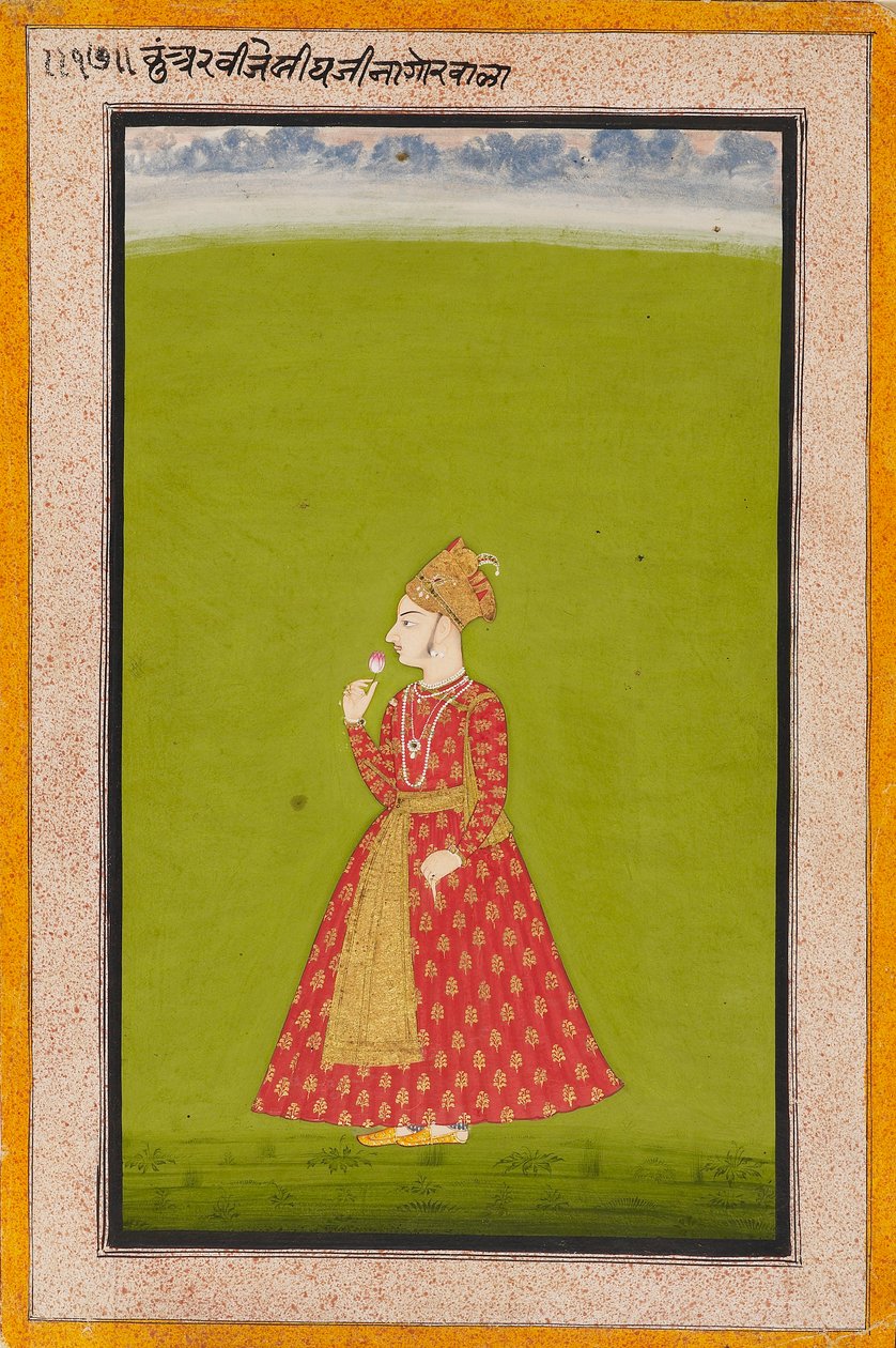 Prins Vijay Singh av Nagaur, son till Bakhat Singh, 1745 av Unbekannt