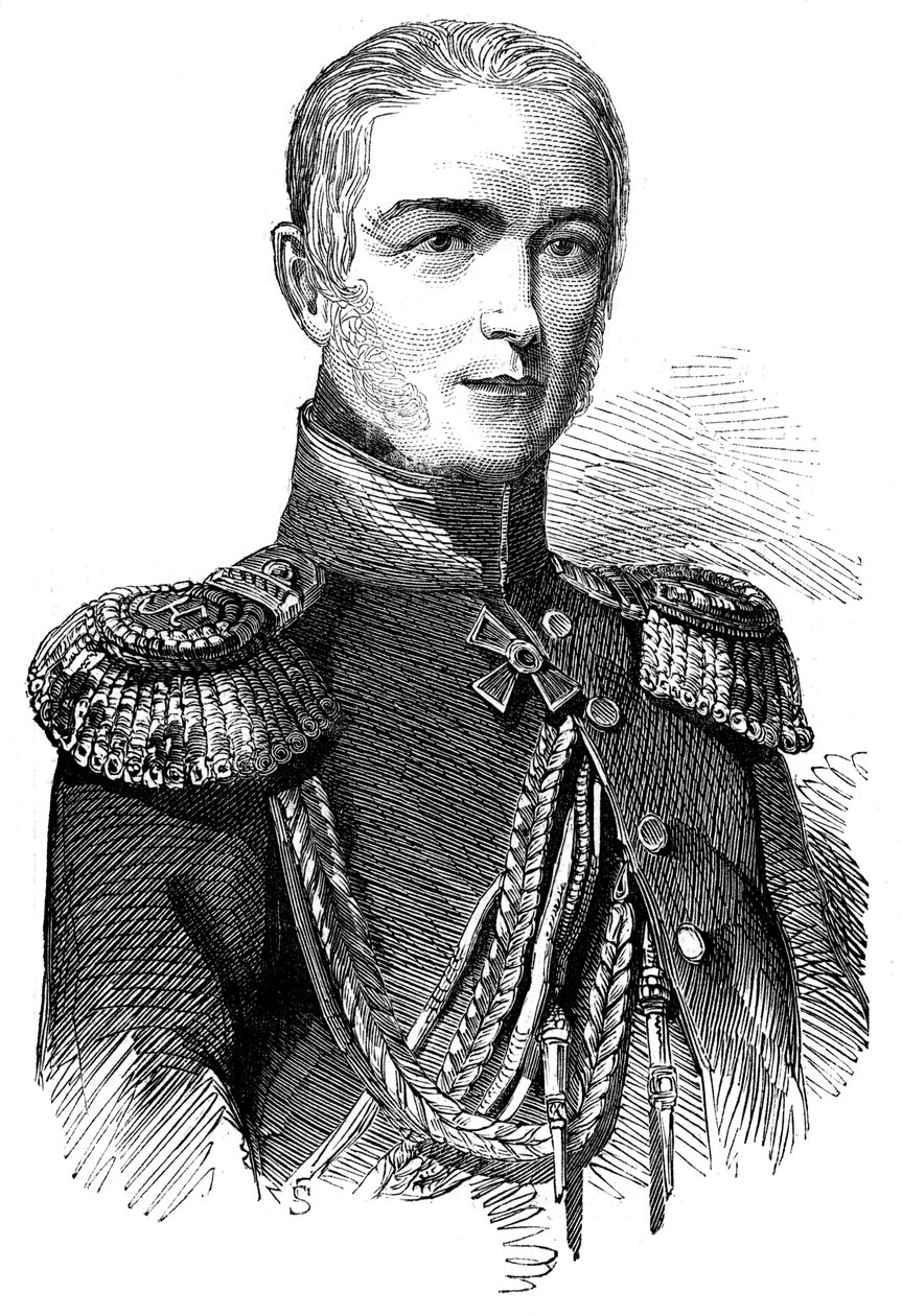 Prins Woronzow, rysk general för styrkorna i Asien, 1853 av Unbekannt