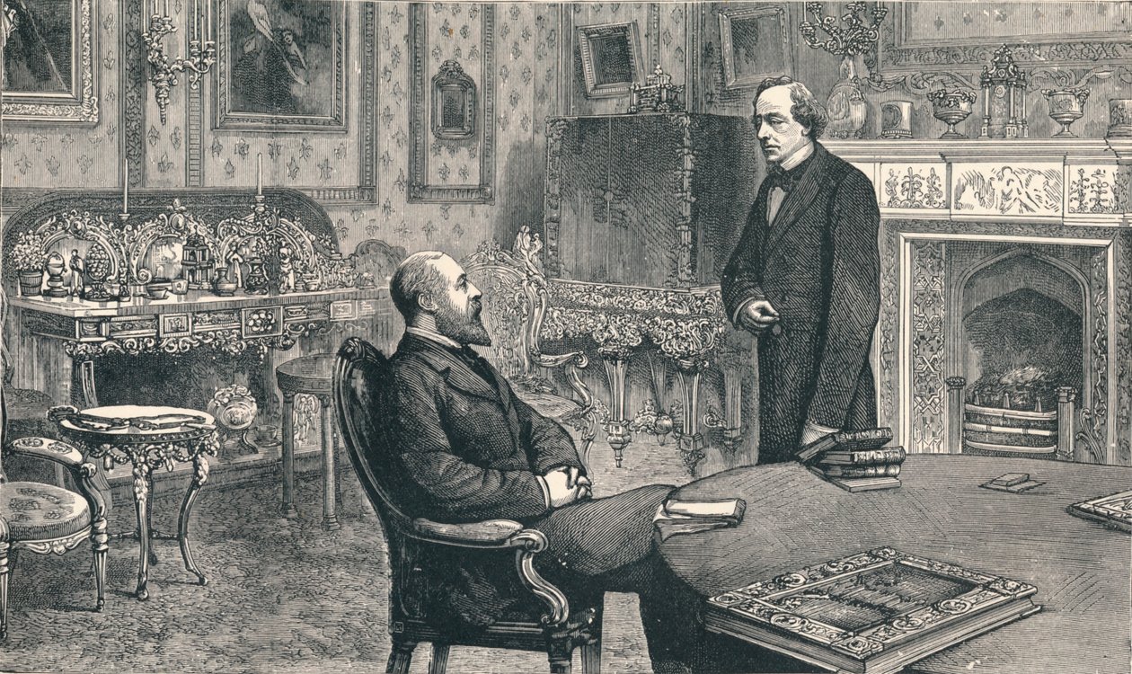 Prince of Wales besöker Lord Beaconsfield på Hughenden Manor, 1896 av Unbekannt