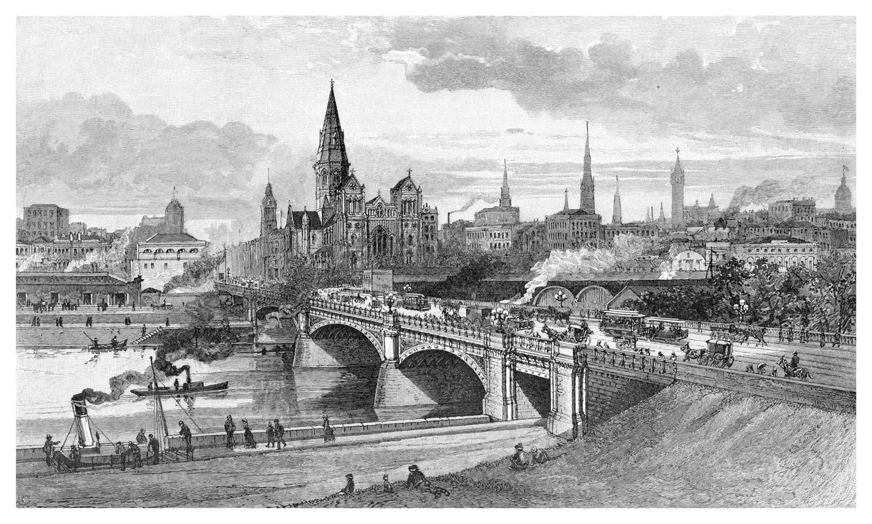 Princes Bridge, Melbourne, Victoria, Australien, 1886 av Unbekannt