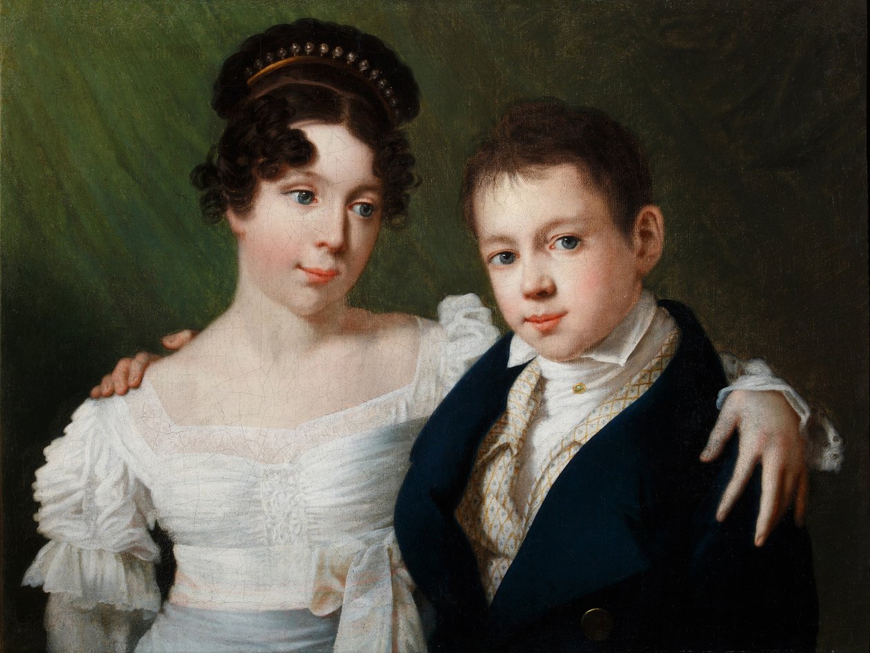 Prinsessan Alexandrine av Preussen 1803-1892 och Prins Albert av Preussen 1809-1872, 1810-talet av Unbekannt