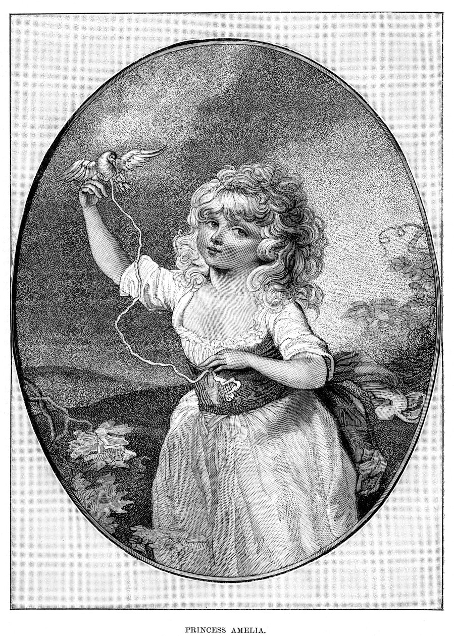 Prinsessan Amelia, yngsta dotter till George III och drottning Charlotte, 1800-talet av Unbekannt