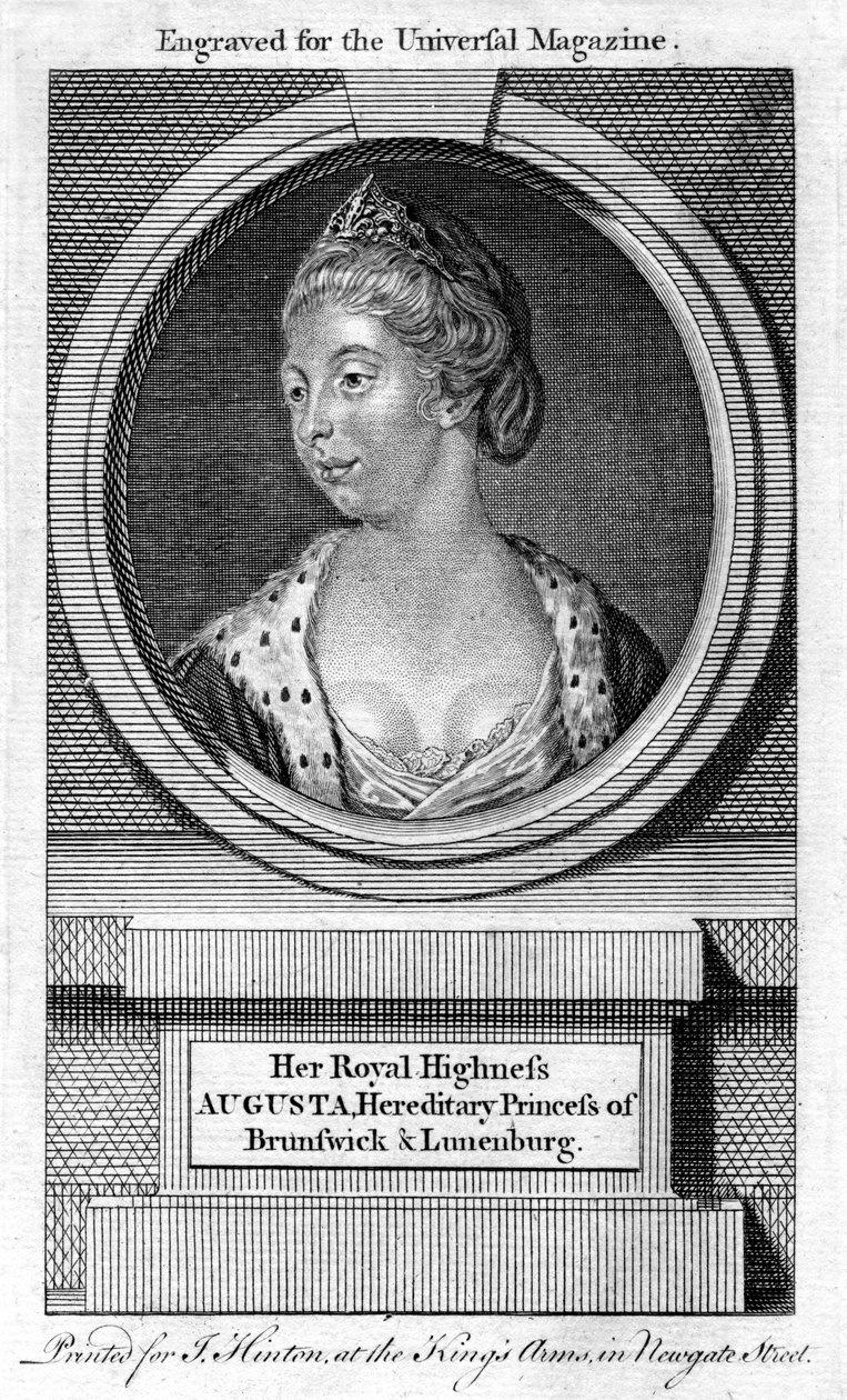 Prinsessan Augusta Charlotte, hertiginna av Brunswick-Wolfenbuttell, 1700-talet av Unbekannt