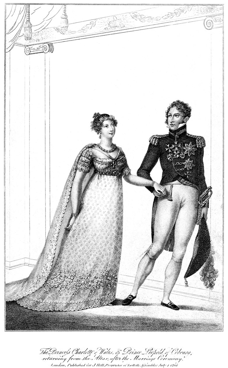 Prinsessan Charlotte och prins Leopold, 1816 av Unbekannt