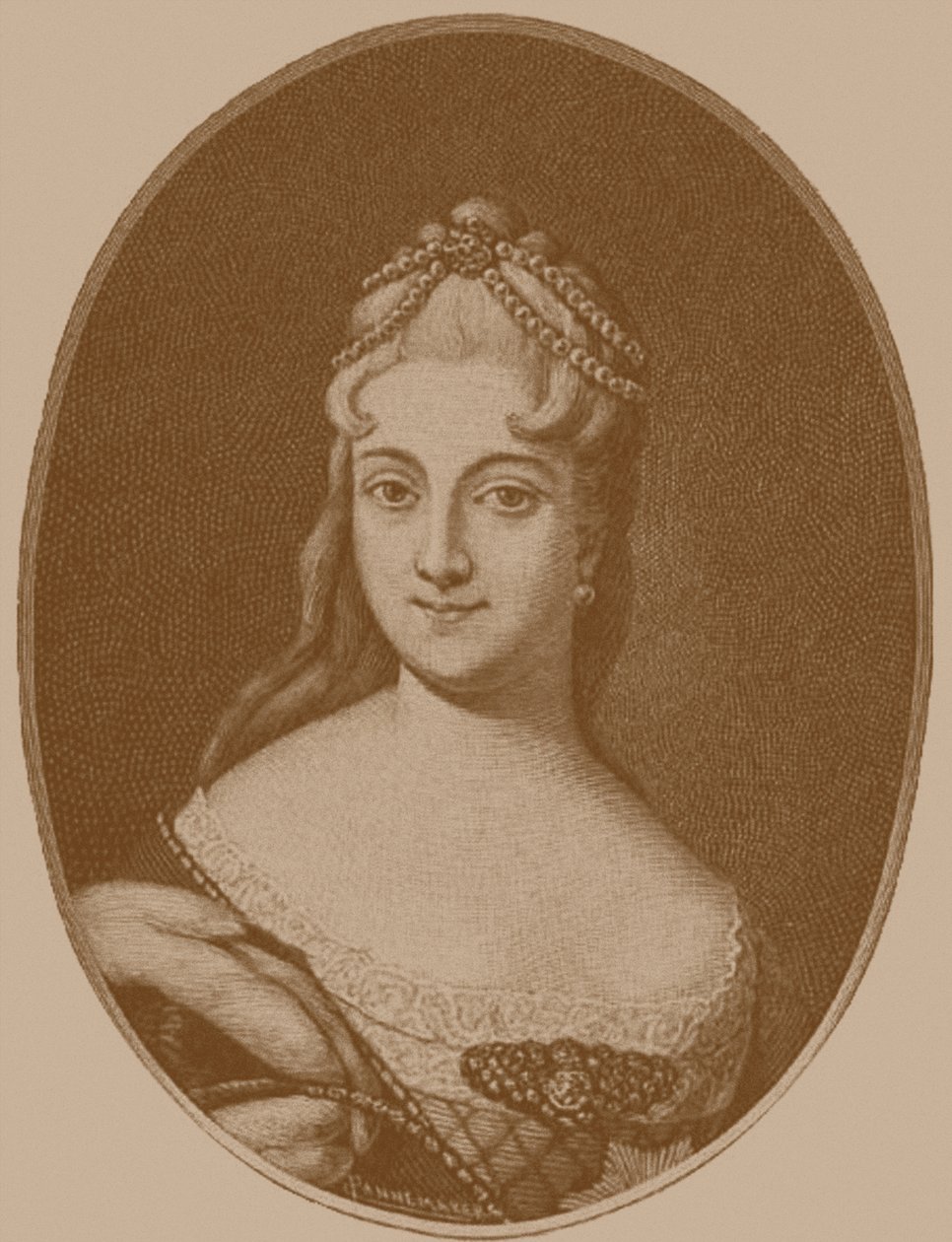 Prinsessan Ekaterina Alekseevna Dolgorukova 1712-1747 av Unbekannt