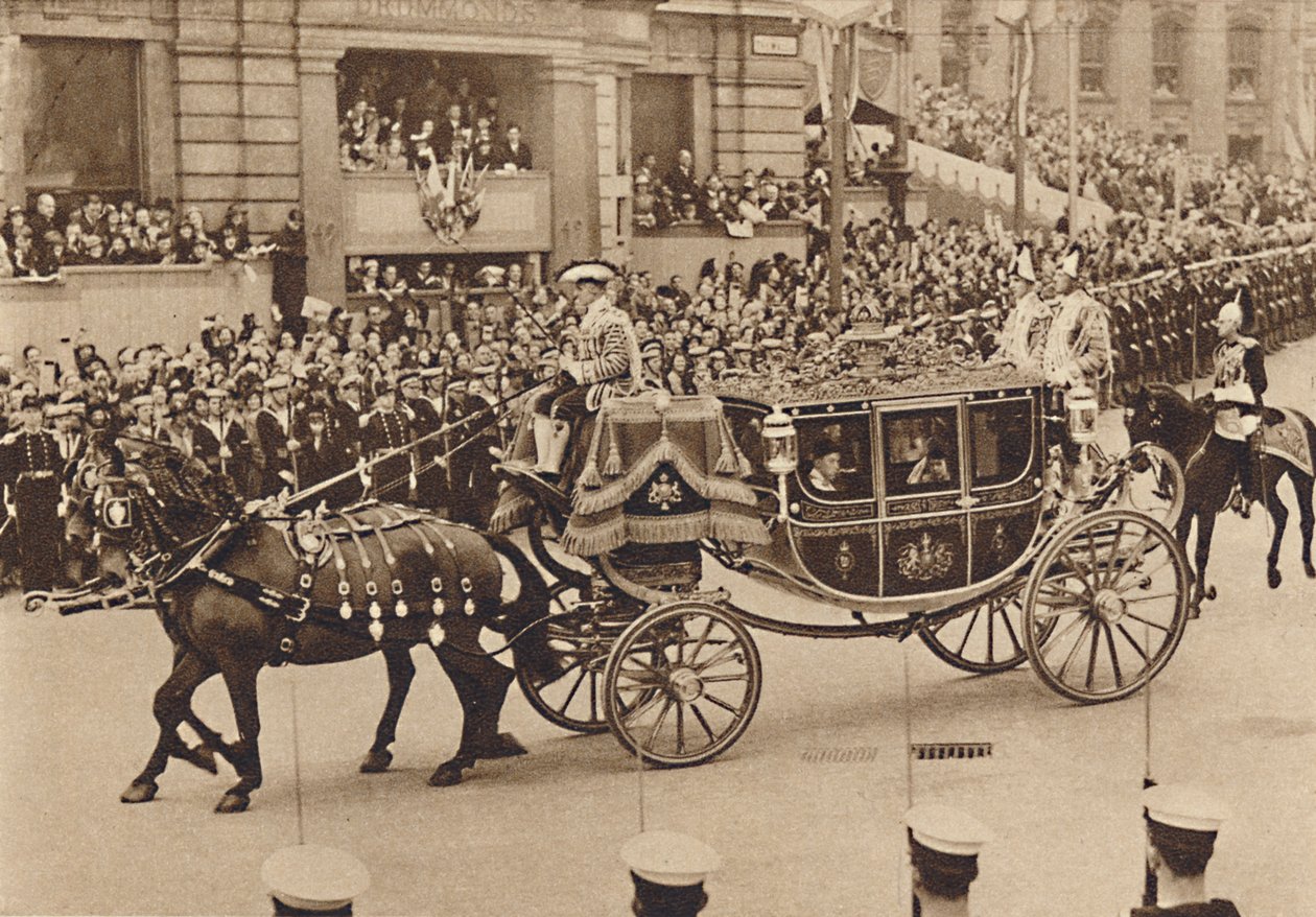 Prinsessan Elizabeth och hennes kusin Lord Lascelles med Princess Royal, 1937 av Unbekannt