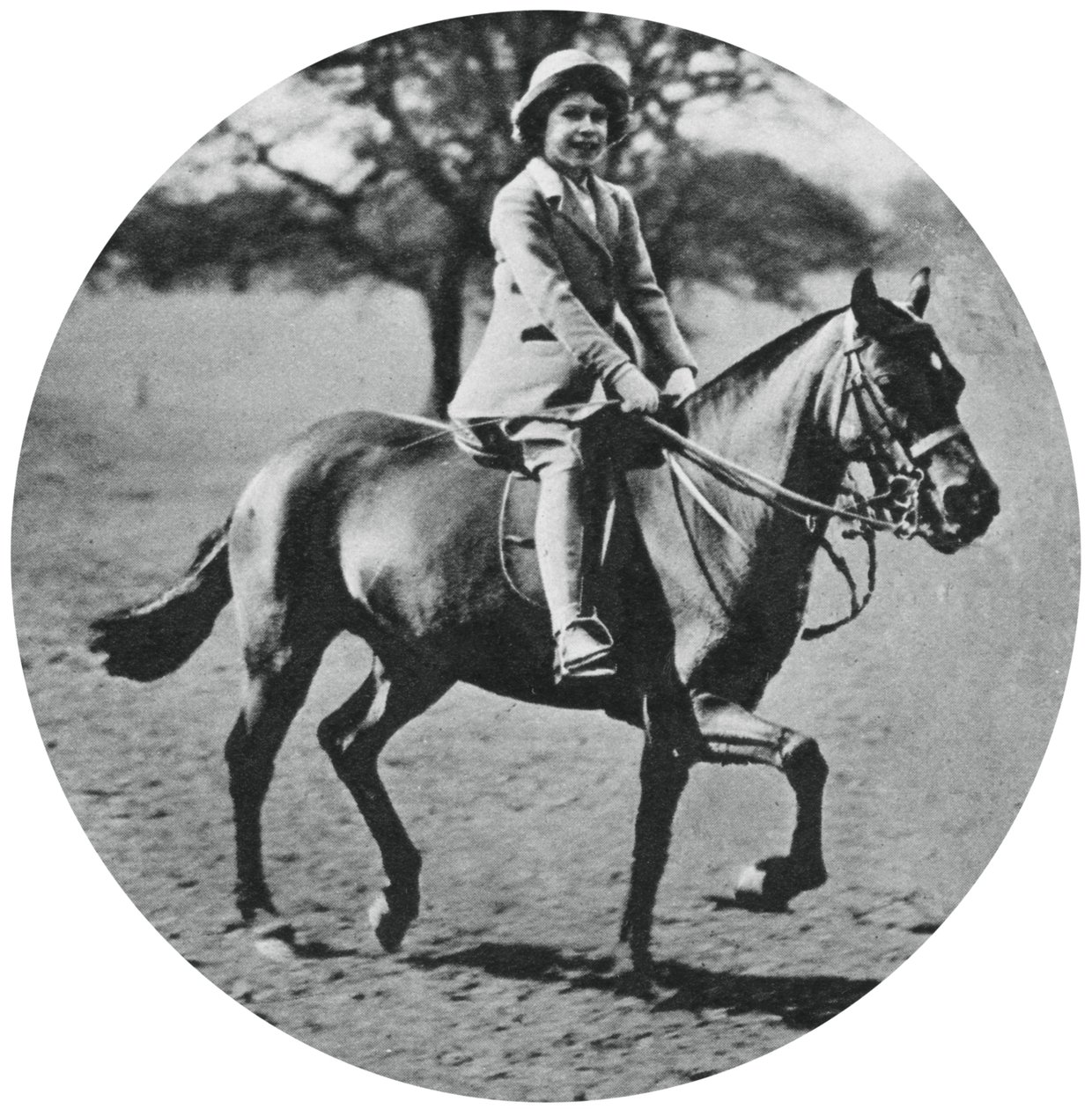 Prinsessan Elizabeth till häst, Windsor Great Park, 1935, 1937 av Unbekannt