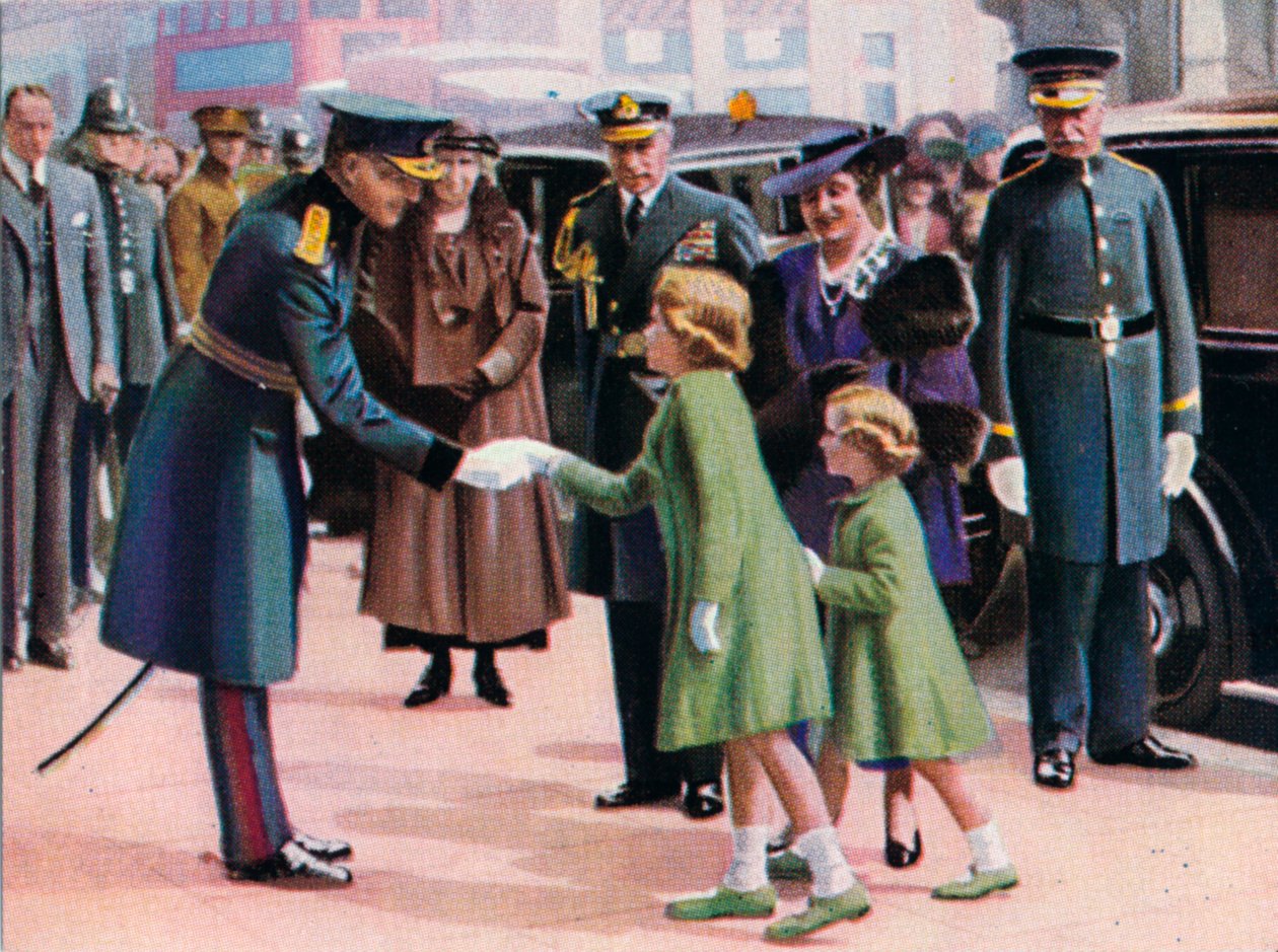 Prinsessorna Elizabeth och Margaret c.1935 av Unbekannt